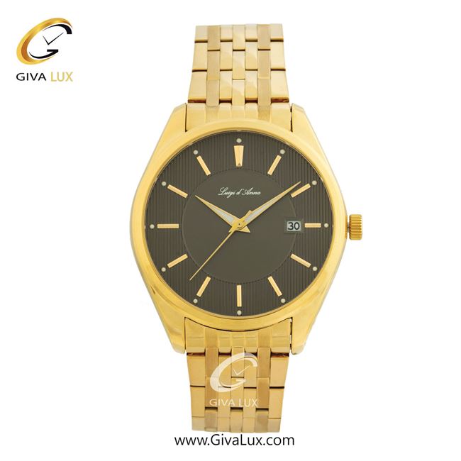 ساعت مچی اورجینال مردانه LdA | لوئیجی د آنا | Luigi d'Ana طلایی | طلایی| سبز یشمی تیره| کد رفرنس 2360